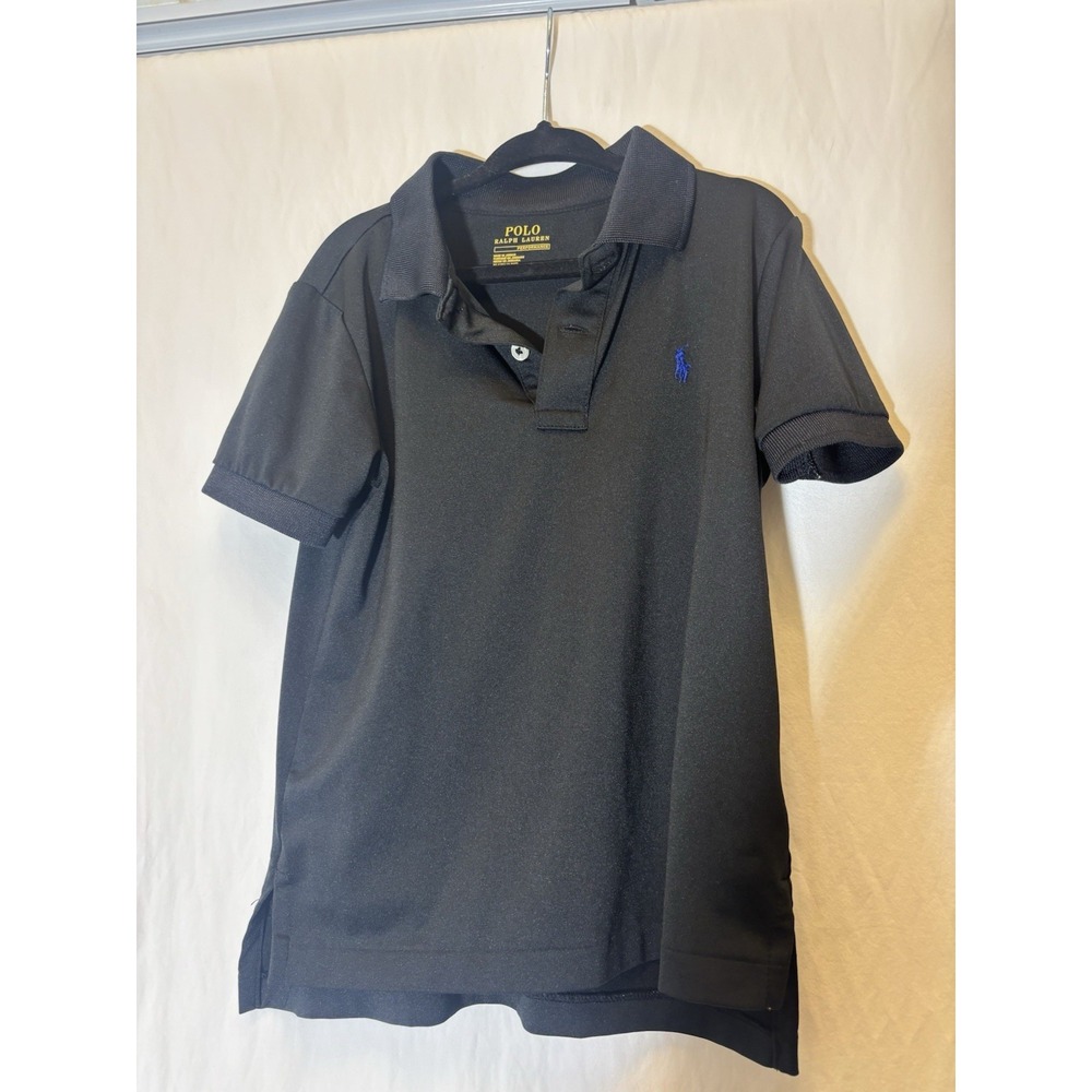 Polo Ralph Lauren Performance Polo‎ Shirt Black Boys Size 4 DD36